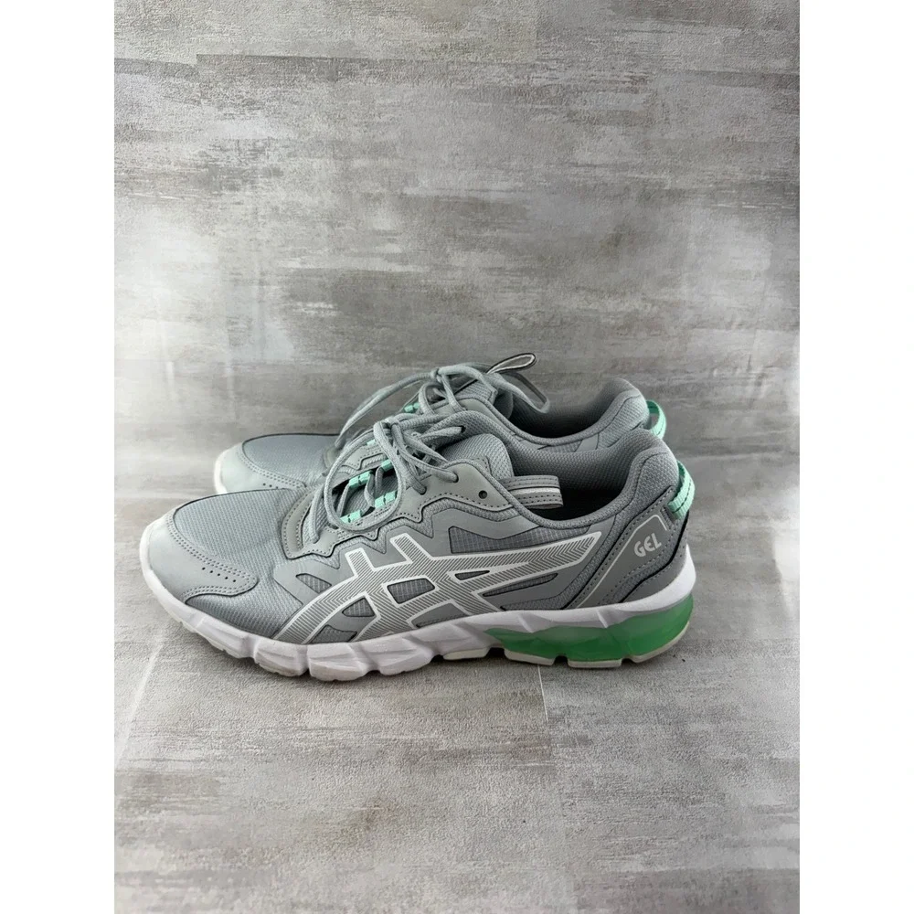 ASICS GEL-Quantum 90 Women Grey Mint Green Running Shoes 1202A040 Size 9.5